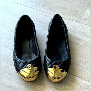 Tory Burch Gold Toe Ballet Flats - Barely used